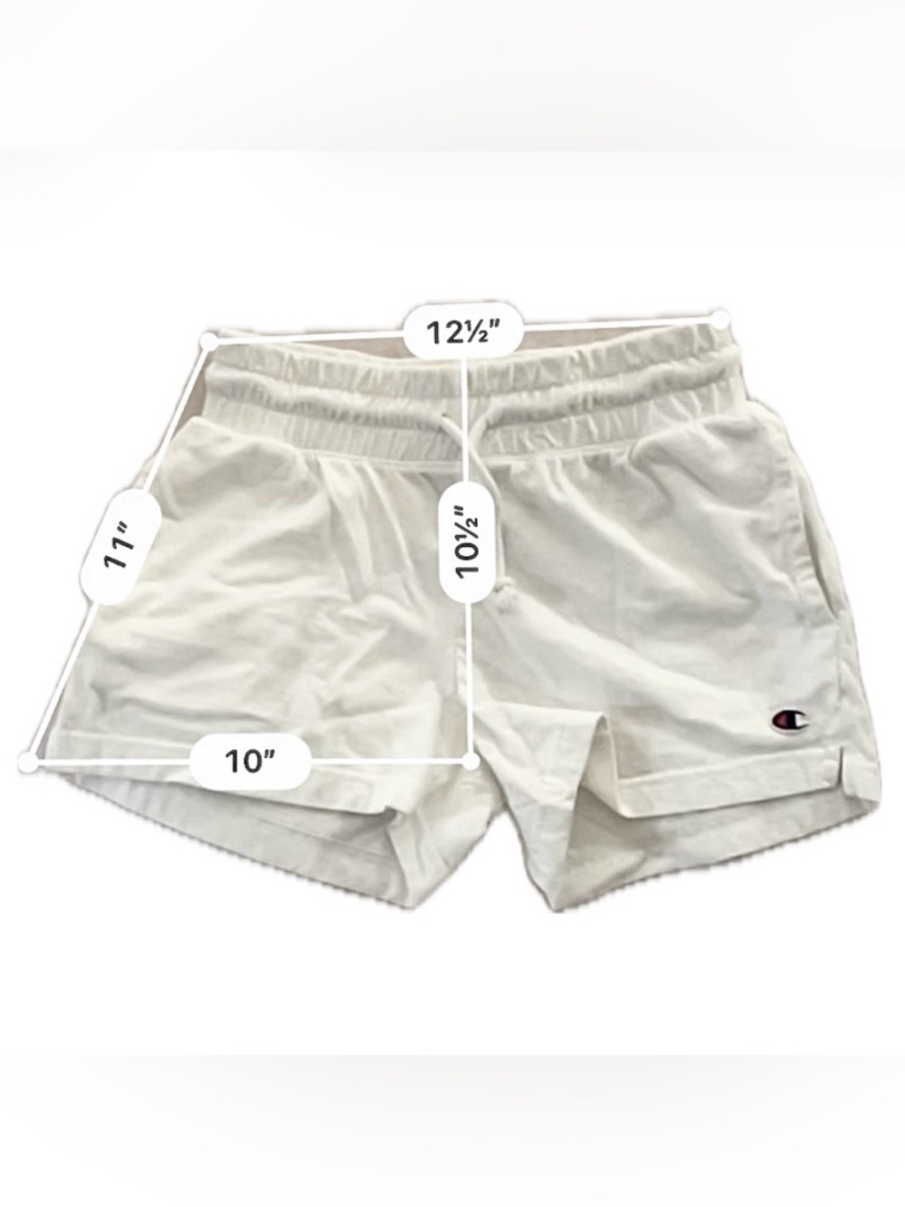 CHAMPION White Cotton Running Shorts